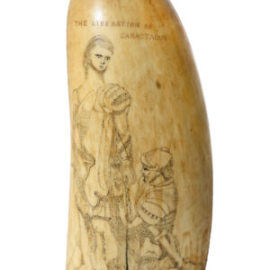 Antique Scrimshaw “The Liberation of Caractacus”