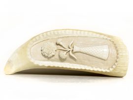 Whale’s Tooth Carving – Rose & Carnation - Image 3