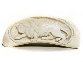 Whale’s Tooth Carving – Lion